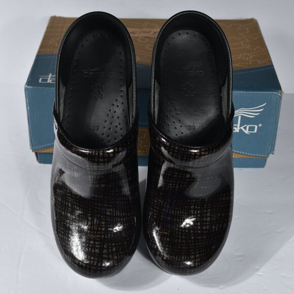 Dansko Professional Black & Silver Clogs size 39 womens 8.5 9 - Picture 2 of 7